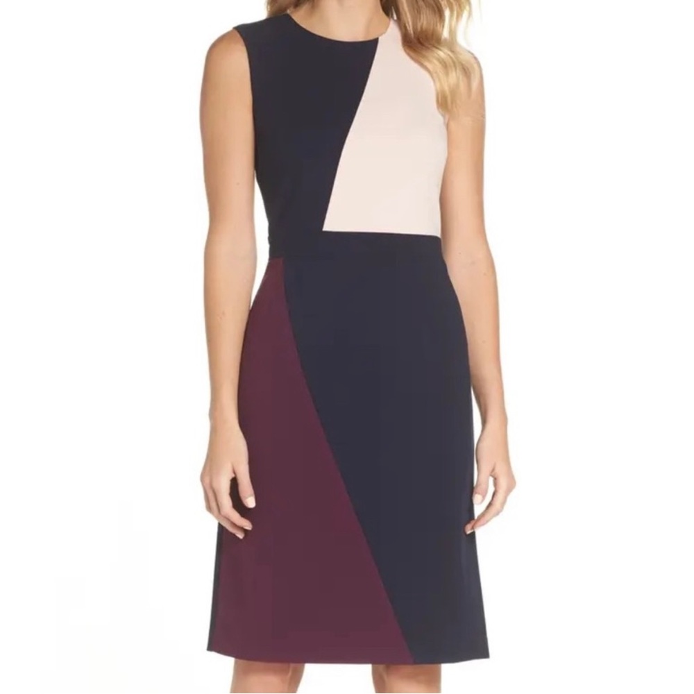 Vince Camuto Scuba Colorblock Dress